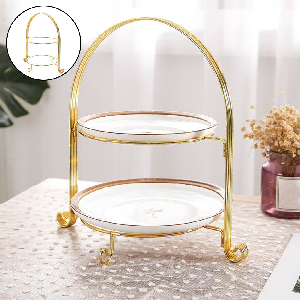 Fruit Plate Rack Double Snack Rack Perfume Dresser Bedroom Countertop Decor