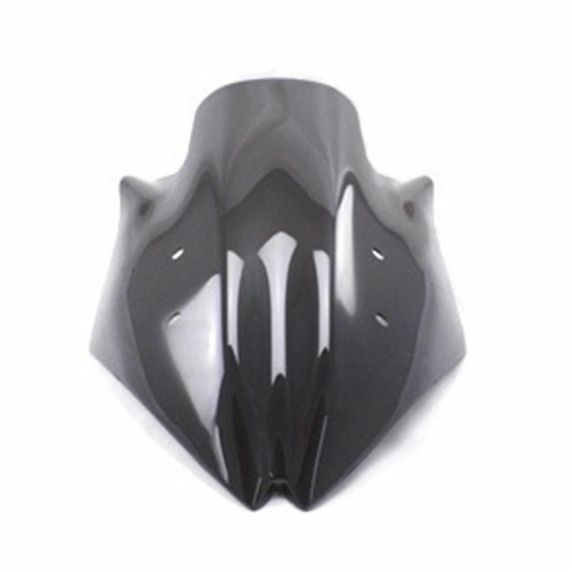 Black Double Bubble Motorbike Windshield Windscreen for Kawasaki Z1000 2007-2009