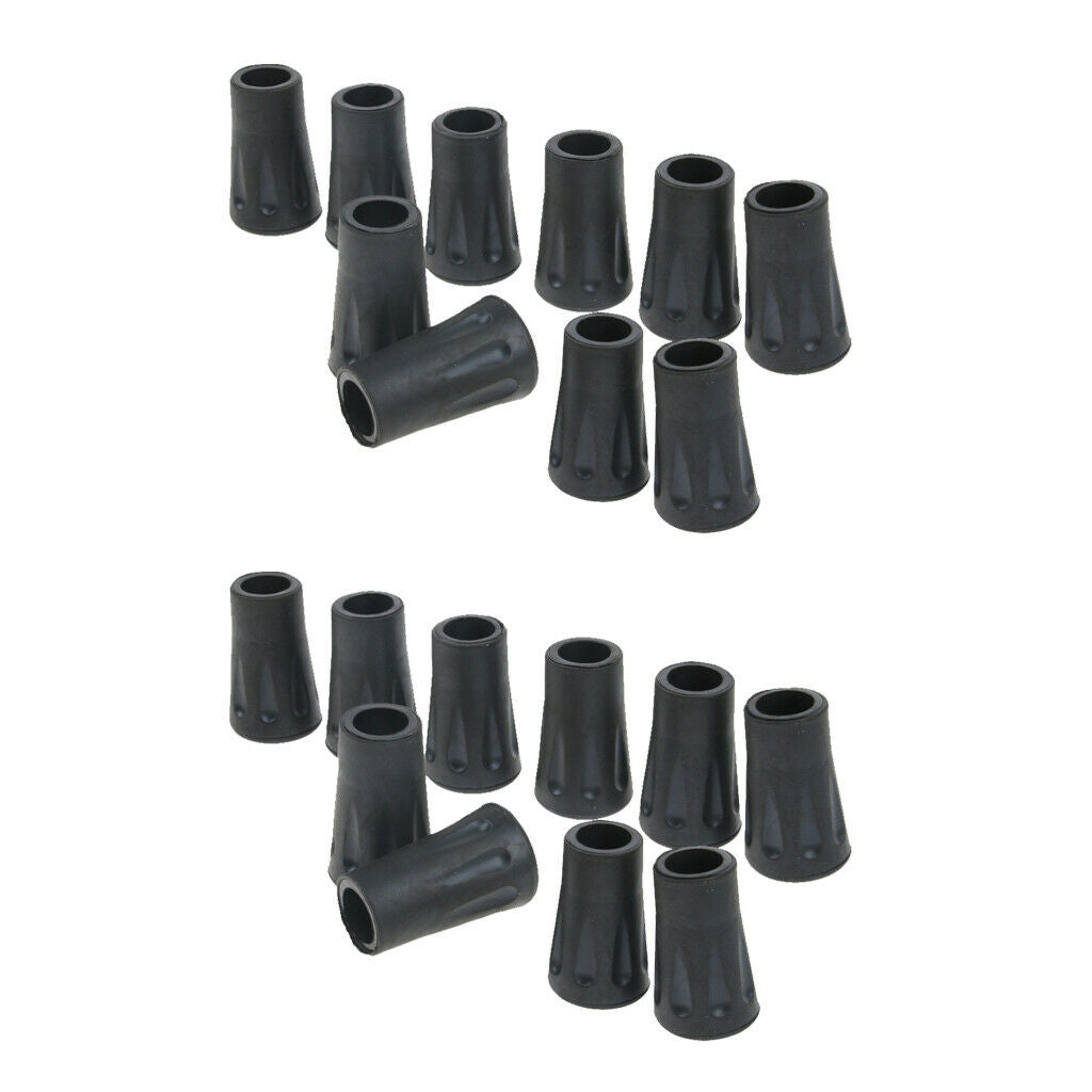 20Pieces Rubber Tips For Hiking Trekking Pole Cane Walking Stick Crutches