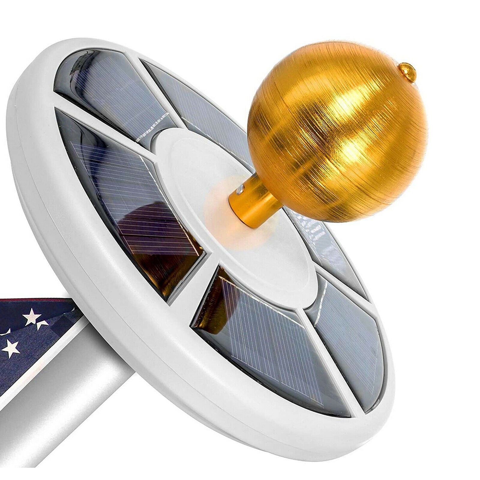 Solar Powered Flag Pole Light 26 Led Night Light Super Bright Waterproof