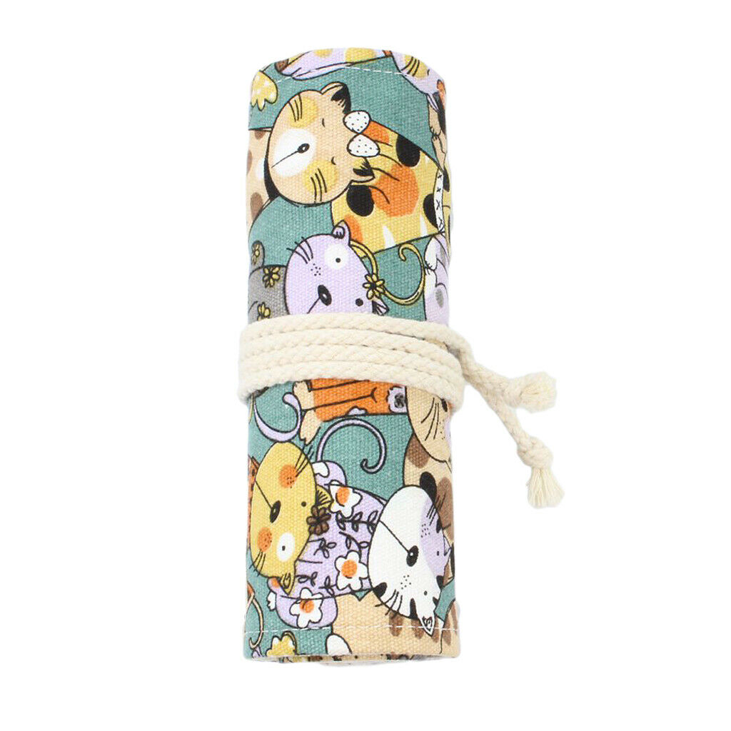 Cosmetic Hanging Makeup Bag Roll Up Travel Organizer Case Brushes Bag