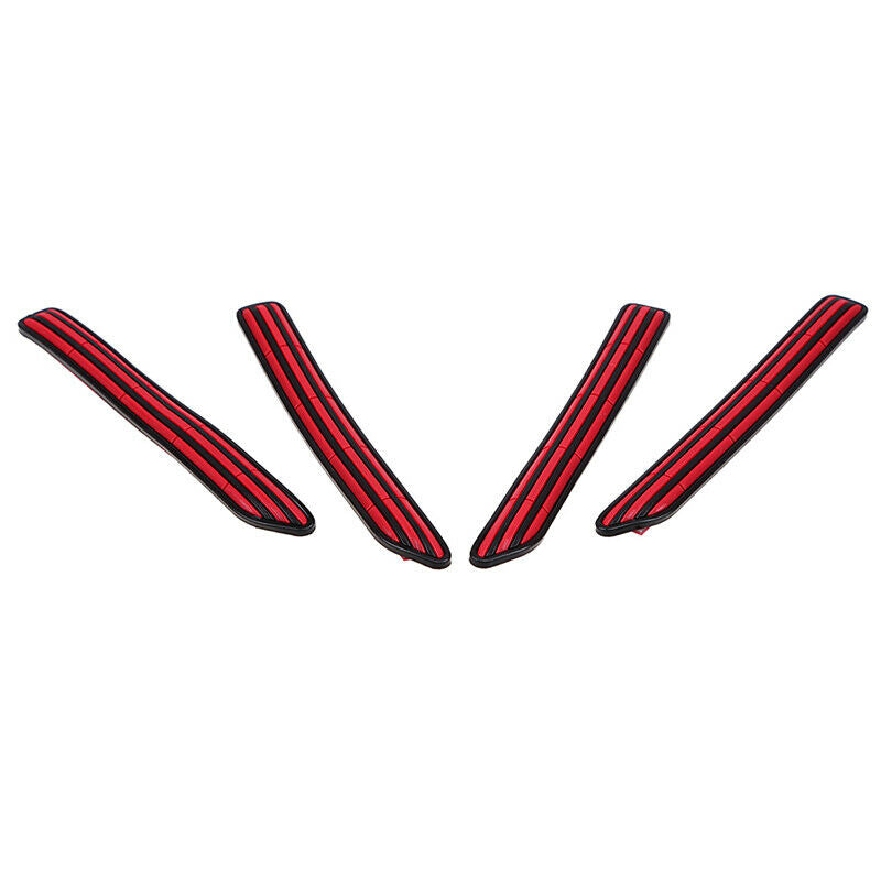 4x Universal Car Anti Collision Side Door Edge Guard Rubber Strip Red+Black