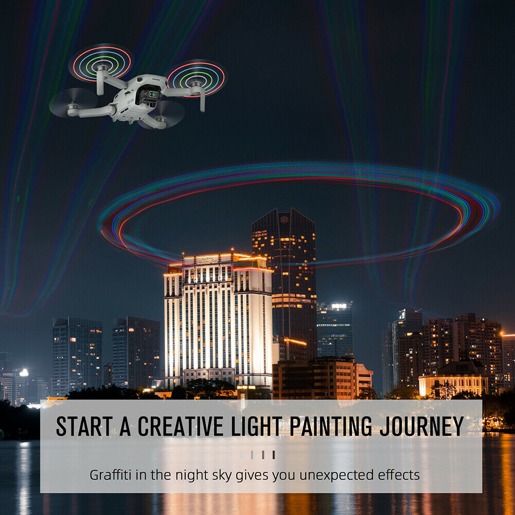 Rechargeable LED Light Flash Low-Noise Quick-Release Propellers for DJI Mini 2