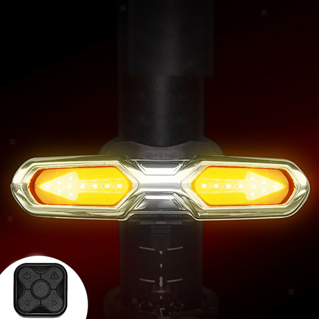 Rechargeable LED Bicycle Bike Rear Tail Light Indicator Turn Signal Safety
