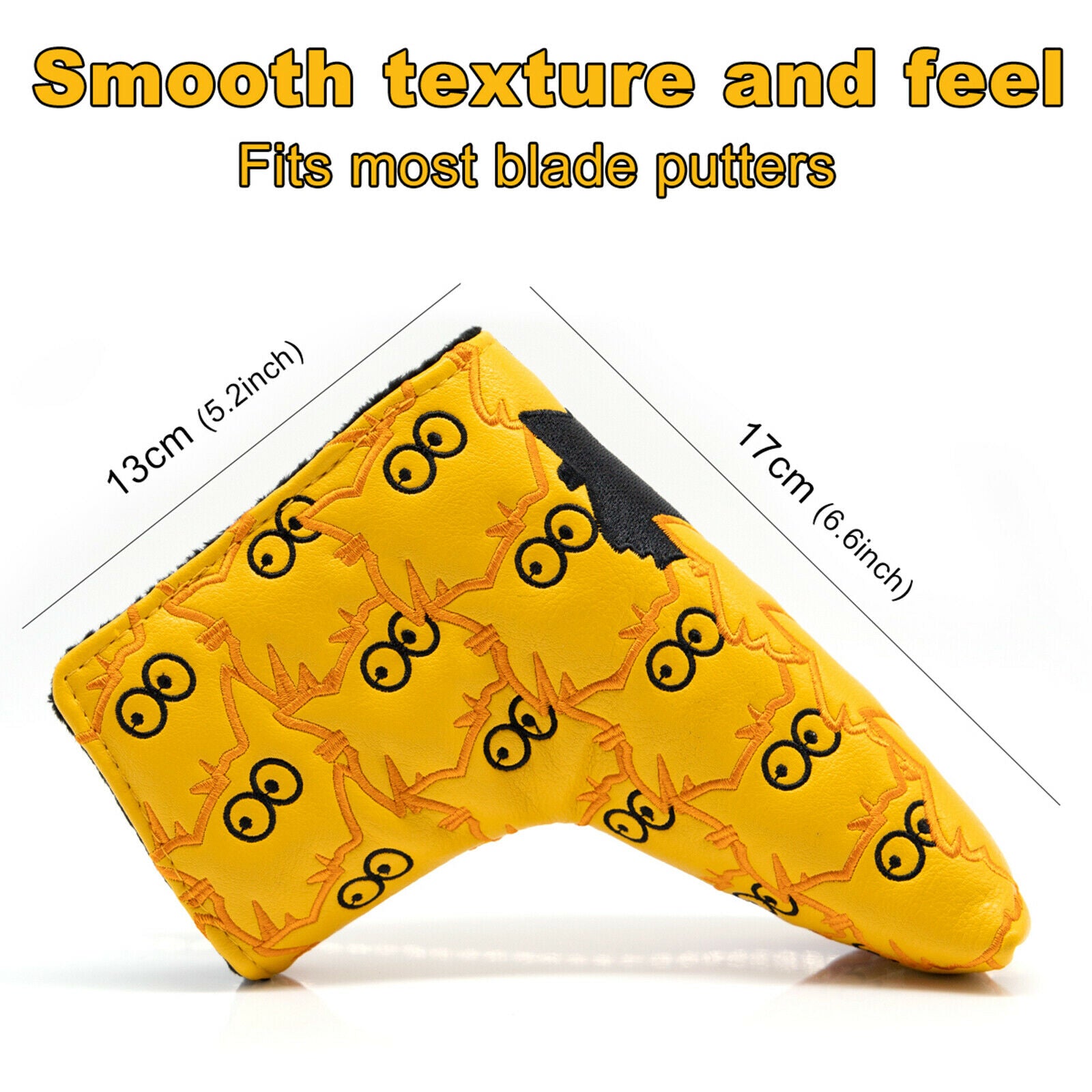 Golf Putter Cover  Headcover Birds Embroidery Headcover Leather Protection