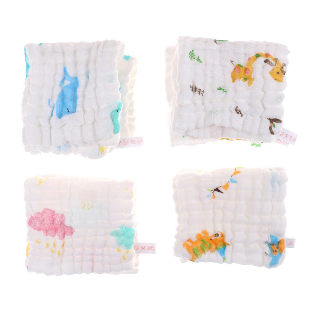 6 layers Baby Cotton Gauze Baby Face Saliva Towels Wash Cloth Handkerchief.l8