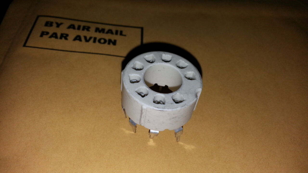 4pcs NOS GERMANY HIGH QUALITY 9 PIN CERAMIC TUBE SOCKET FOR AUDIO TUBE AMP/PRE!