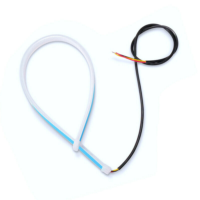 Motorcycle Scooter Start LED Flexible Light Strip Flow Turn Signal Running Lamp