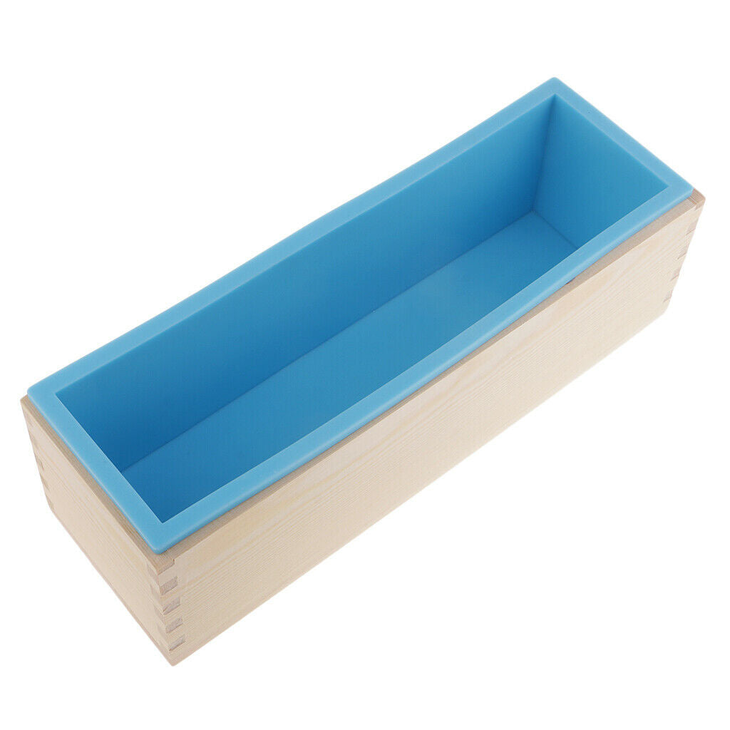 Multi-Functional Soap Silicone Loaf Mould Wood Box Bread Soap Making 1.2KG