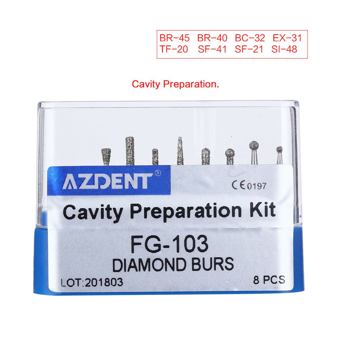30 Boxes Dental FG-103 Diamond Burs Cavity Preparation For High Speed Handpiece