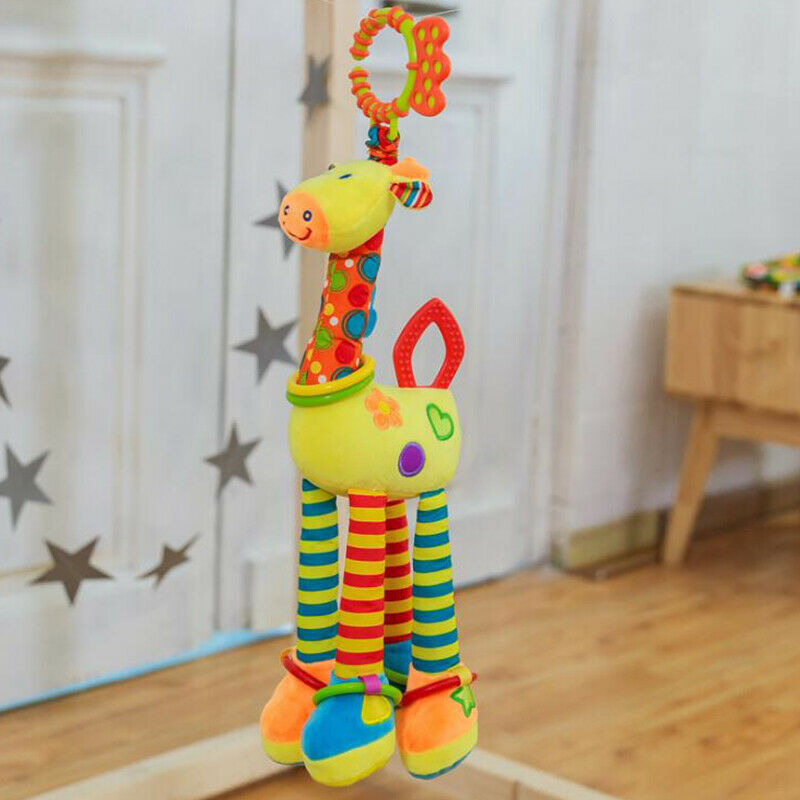 Infant Toys Soft Giraffe Animal Handbells Baby Development Newborn Baby RattFCA