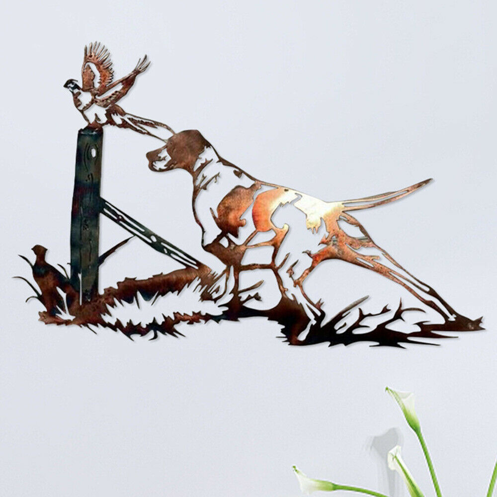 Pastoral Bird Animal Hanging Wall Art Decor Wrought Iron Metal Craft Garden Home