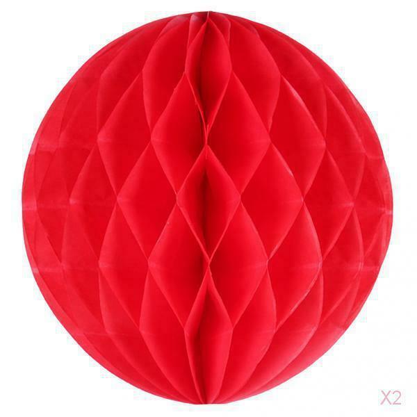 Paper Honeycomb Balls Lanterns Flower Wedding Party Decor Red 12