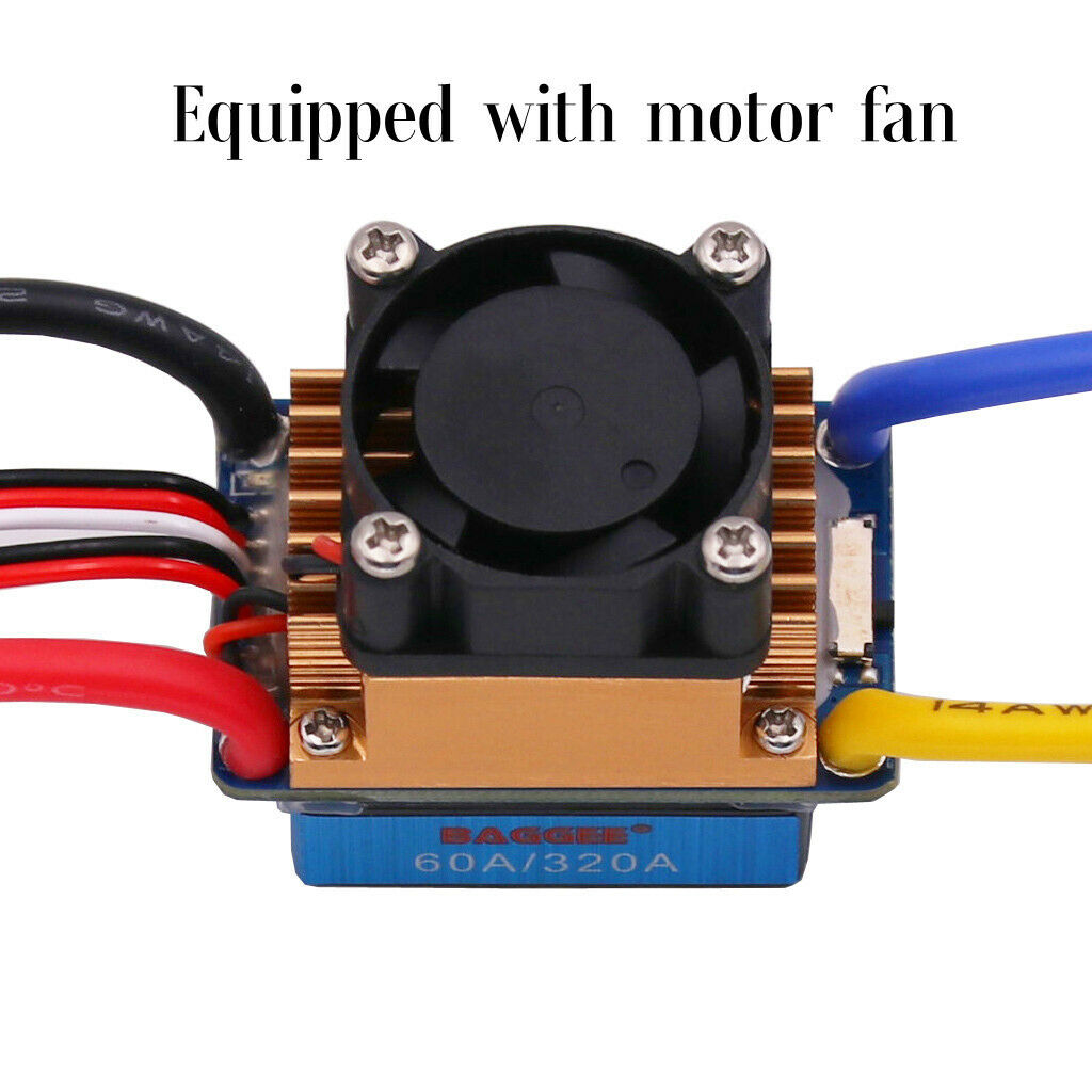 Brushed Motor Accessory 2-3 Lipo/6-9NiMH 60A ESC for RC Car Crawler Truck