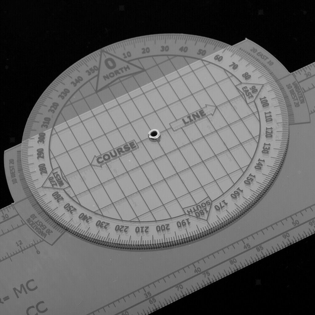 13.2 x 2.4 Inch Plastic Ultimate Rotating Navigation Plotter for  Training