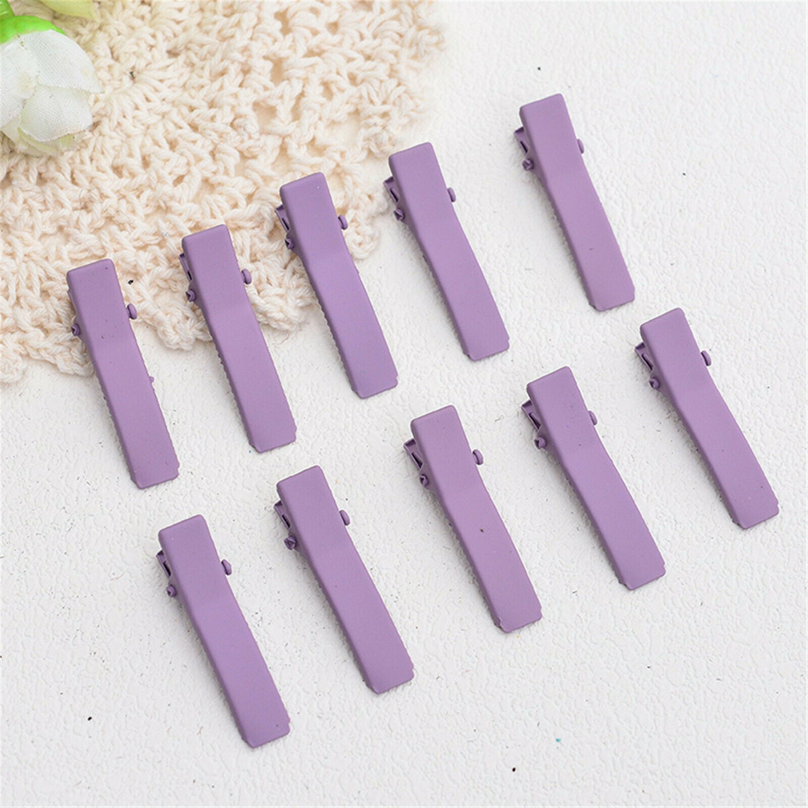 10PCS Mixed Candy Color Plated Simple Style Hair Clip Barrette Hairpin Headwear