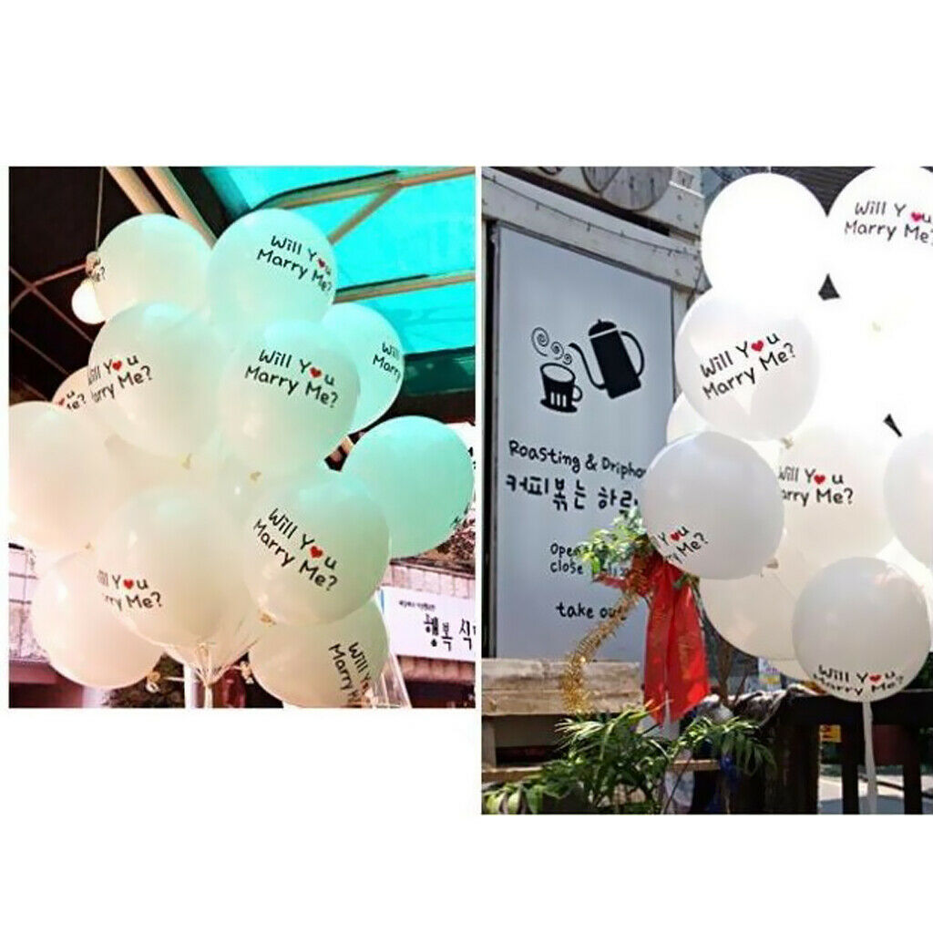 Rustic Will You Marry Me Hanging Garland & Latex Balloons Set for Wedding