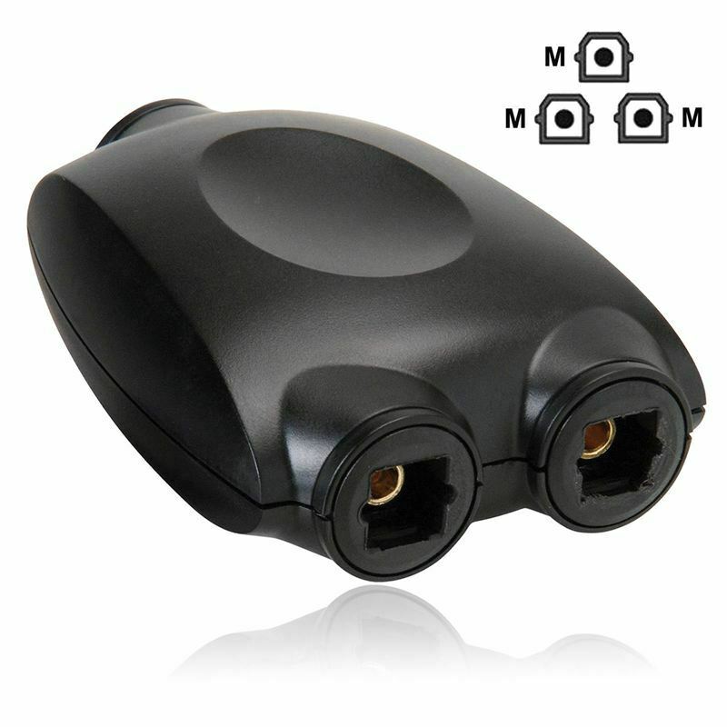 Cable Optical Digital Audio Splitter 2 Way Adapter Fiber Optic Converter D1V8V8