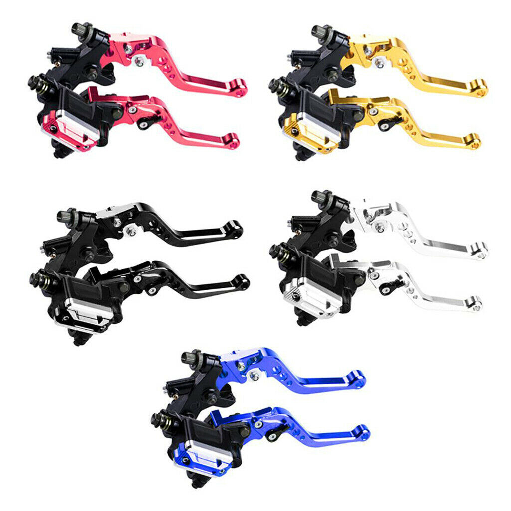 1 Pair 7/8'' Universal Motorcycle Hydraulic Brake Lever Master Cylinder Lever