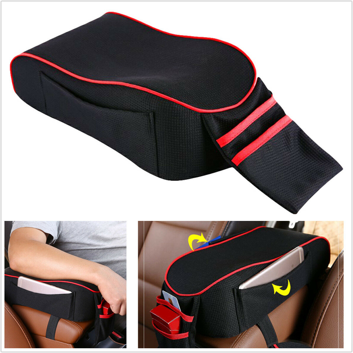 Universal Car Center Console Box Armrest Support Cushion Memory Foam Pillow Pad