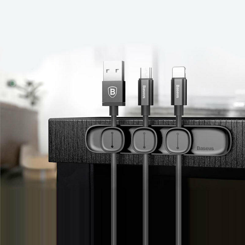 Organizer Of Cables USB Cord With 3 Clips Magnetic, Arrangement Cable New