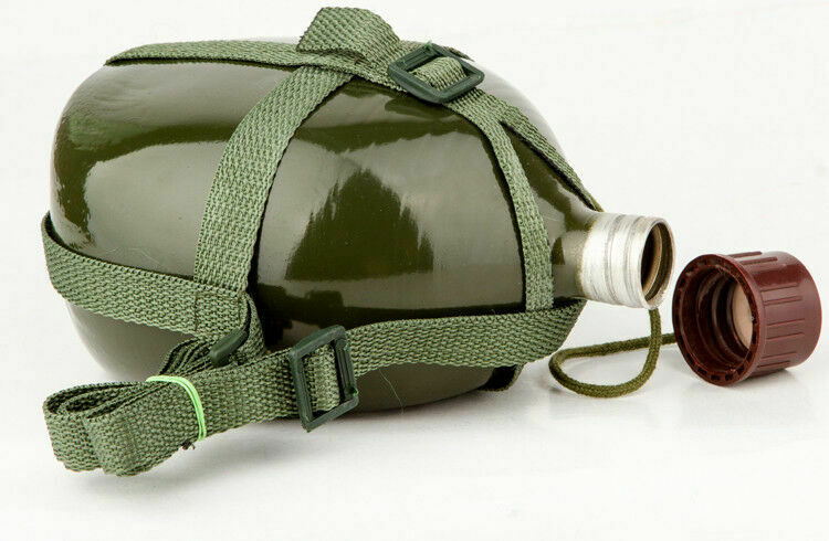 Ourdoor Portable Water Bottle Travel Hiking Camping Drinking Cup Army Green 1.2L