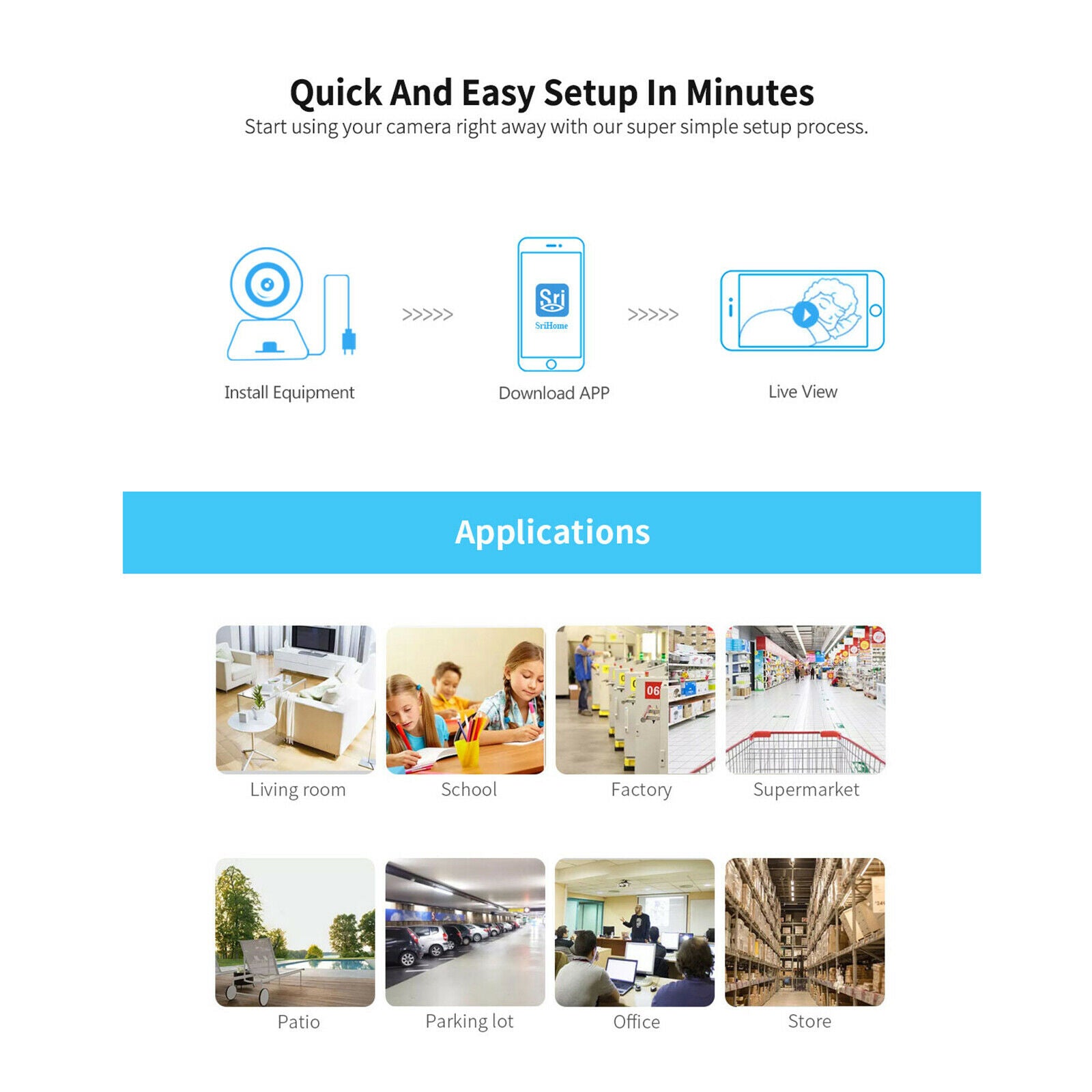 WiFi Camera Cloud IP Security Camera System Wireless Motion Tracker CCTV