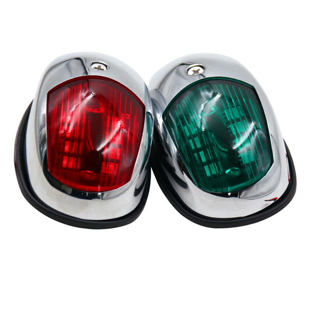 Marine Side LED Navigation Light Red And Green, 2 Pieces, ABS Plastic