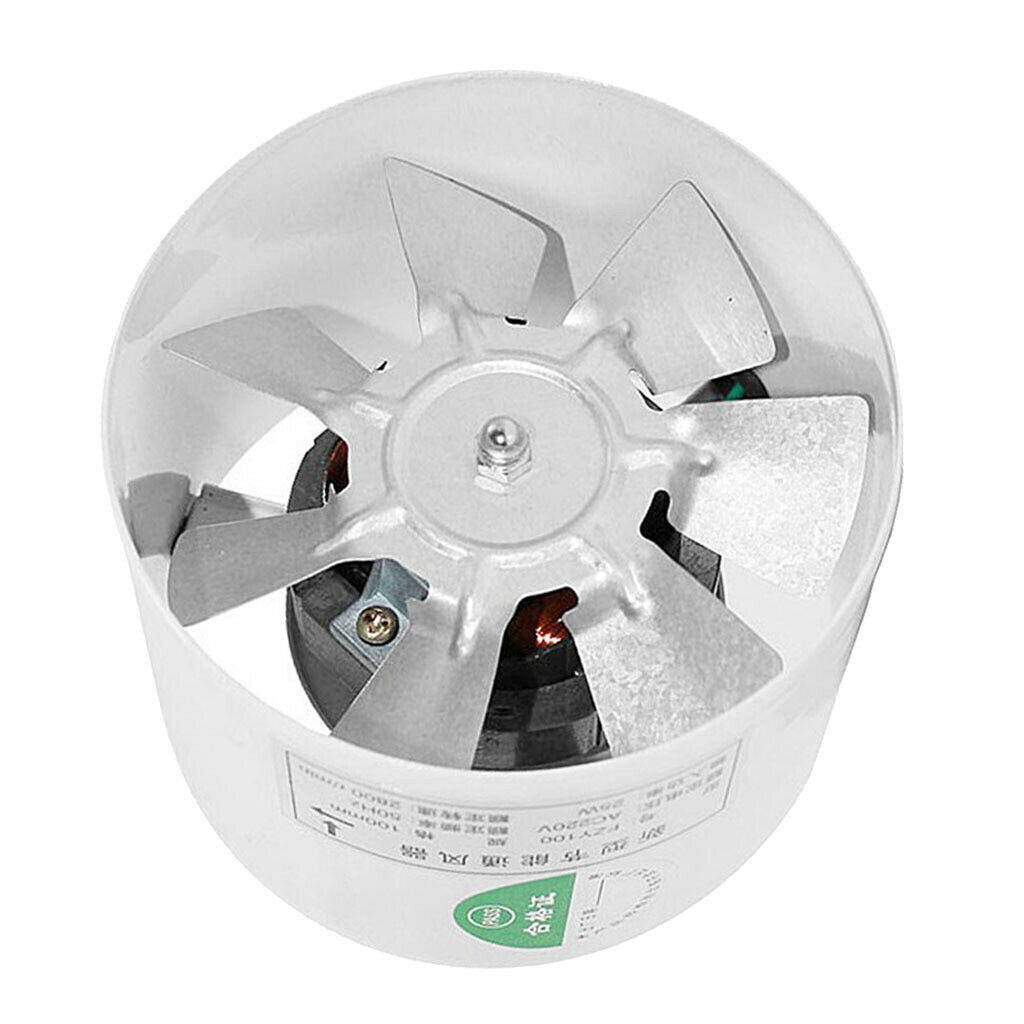 Quiet 4 inch Inline Duct Booster Fan Air Intake Blower Ventilation Exhaust Vent,