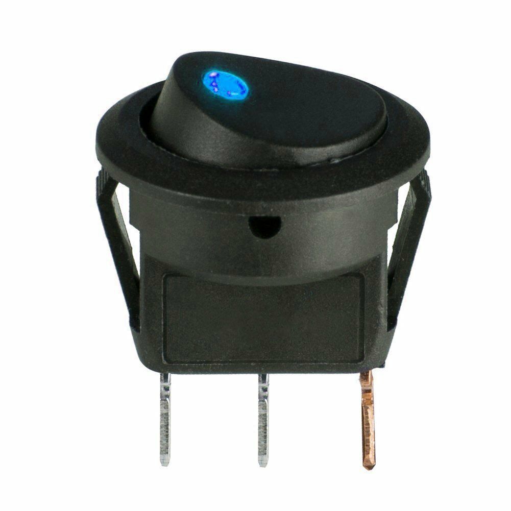 20PCS LED Dot Light 12V Car Auto Boat Round Rocker ON/OFF TOGGLE SPST SWITCH
