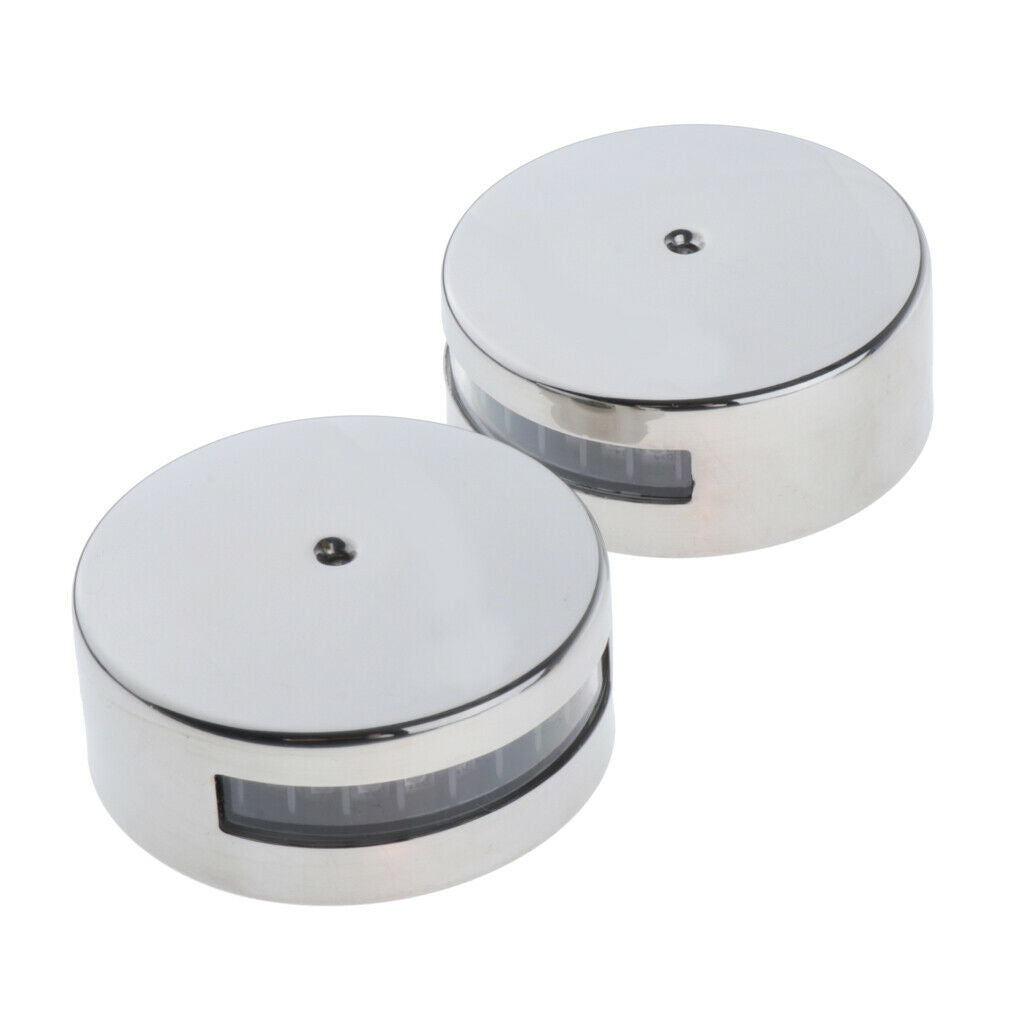 2 Pieces Waterproof LED Light Pin 1.7W Chromed Brushed Stainless Steel