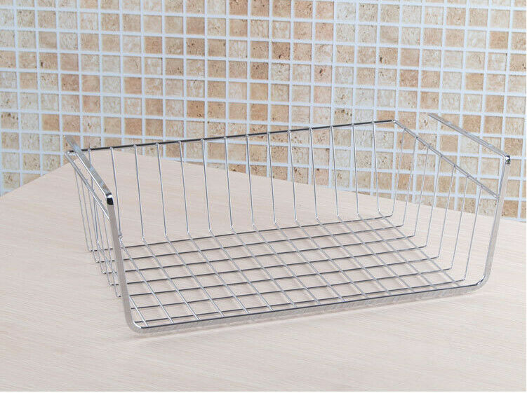 2pcs Hanging Basket Cabinet Basket Wardrobe Basket Rack, 40 X 26 X 15cm
