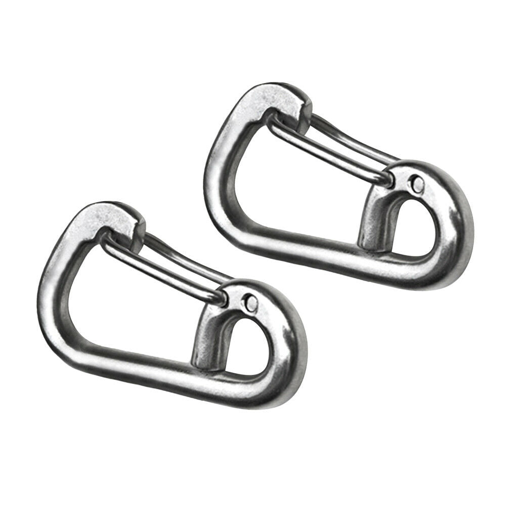 2 Carabiners D  Carabiner Keychain Buckle Quick Release For
