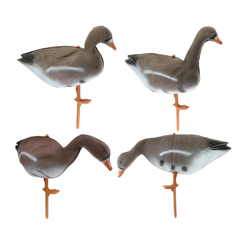 4x Simulation Foaming Goose Hunting Decoy Scarer Decoys Deterrent Sentries