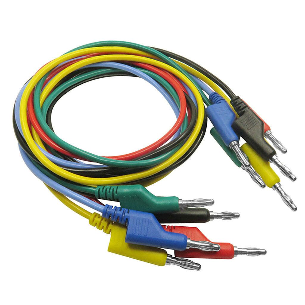 Lots 5 P1036 Banana to Banana Cable Test Cable Lead Plug Patch Cable 4mm