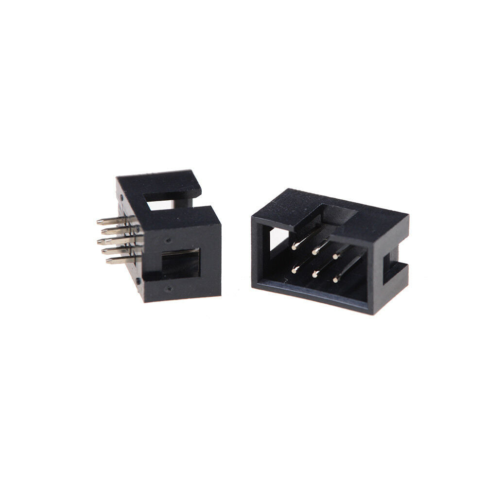 10PCS DC3-6P 2.54mm 2x3 Pin Straight Male Shrouded header IDC Socket.l8