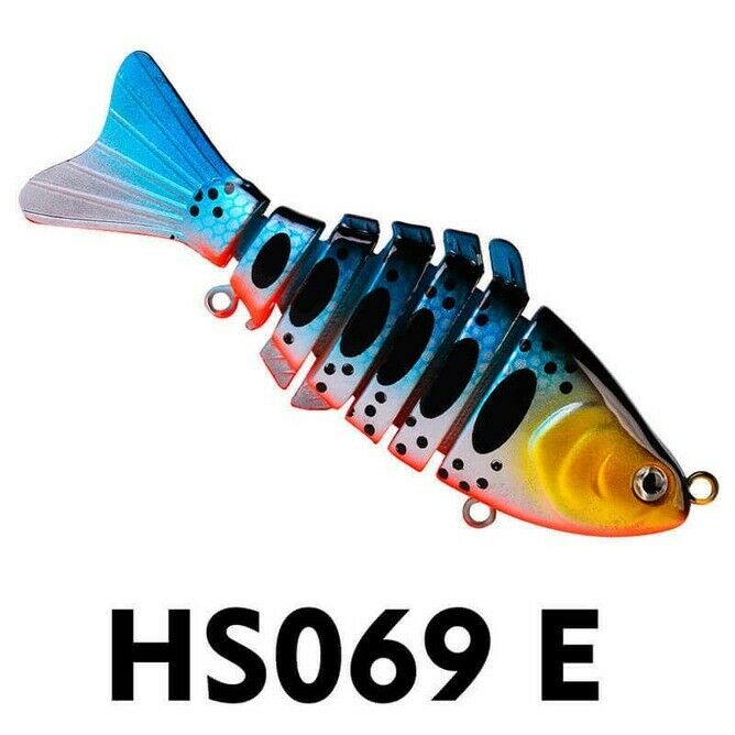Durable Fishing ABS Wobblers Lures Multi Jointed Hard Baits Trolling Pike Carp S