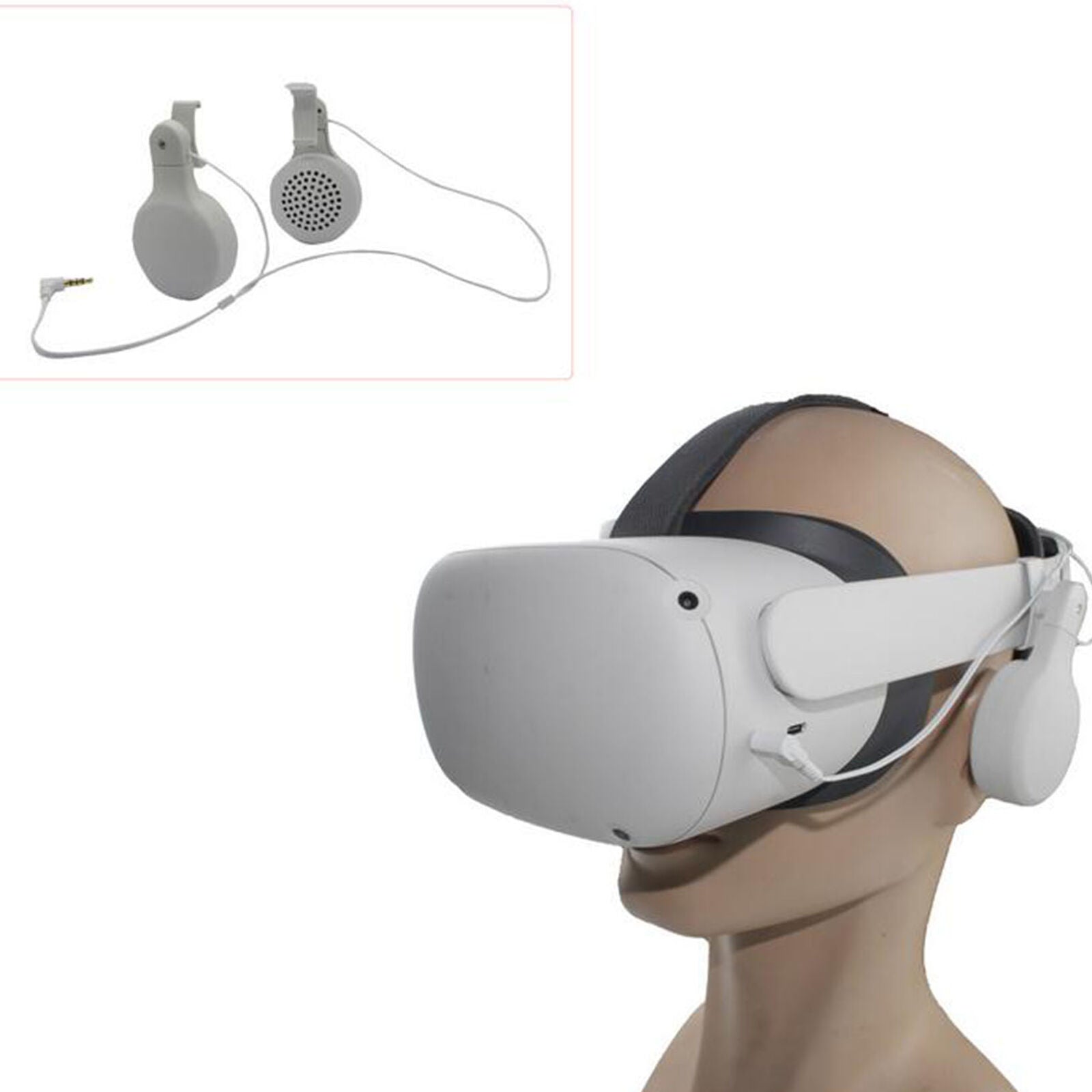 The Ear Headphones Earphones For Oculus Quest 2 VR Elite Strap Headset