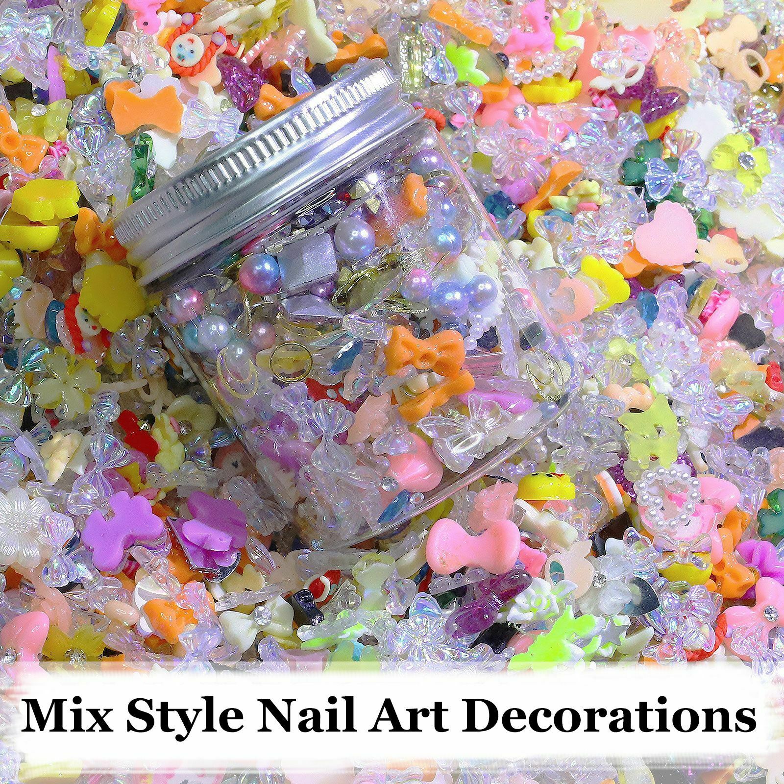 Butterfly Cute Candy Nail Art Decorations Nail Crystal Mix Styles Hollow Metal