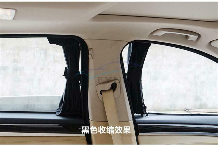 8 Pieces\ Set ABS Tracks Adjustable Sunshade Elastic Cord Car Window Curtains