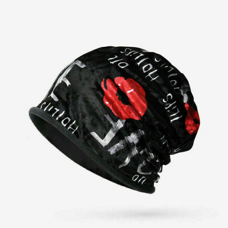 Men Women Beanie Velvet Hat Ski Cap Baggy Multi-Use Neck Scarf Stretch Warm NR9