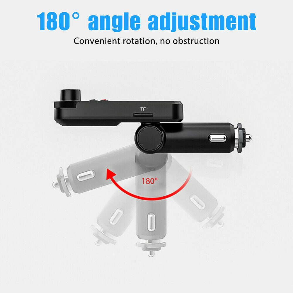 Blutooth Car FM Transmitter MP3 Player Hands free Radio Adapter 2 USB Charger