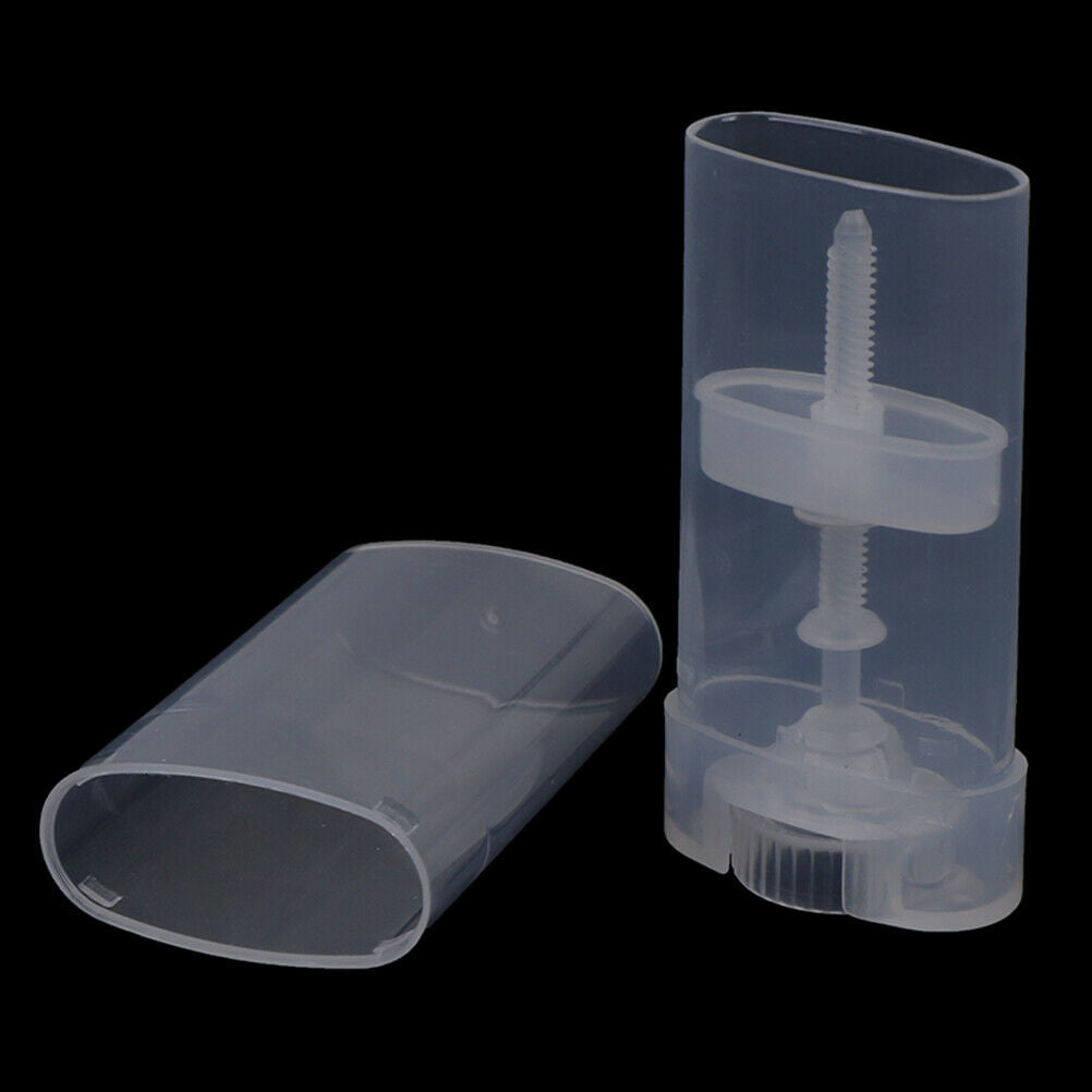 15ml DIY Clear Empty Oval Flat Tubes Deodorant Lip Balm Containers Empty Bott.DD