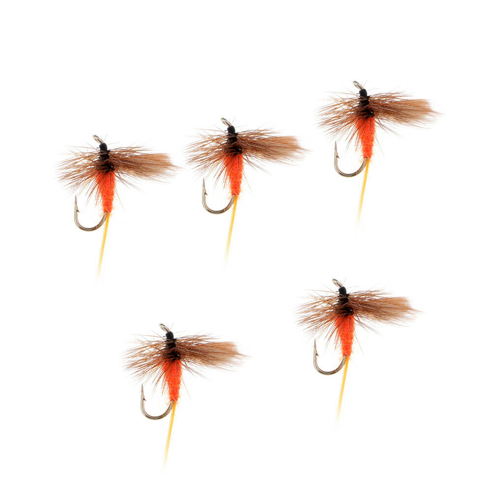 5pcs Fishing Flies Simulation Insect Flies Fly Fishing Lures Hook Baits Suitable