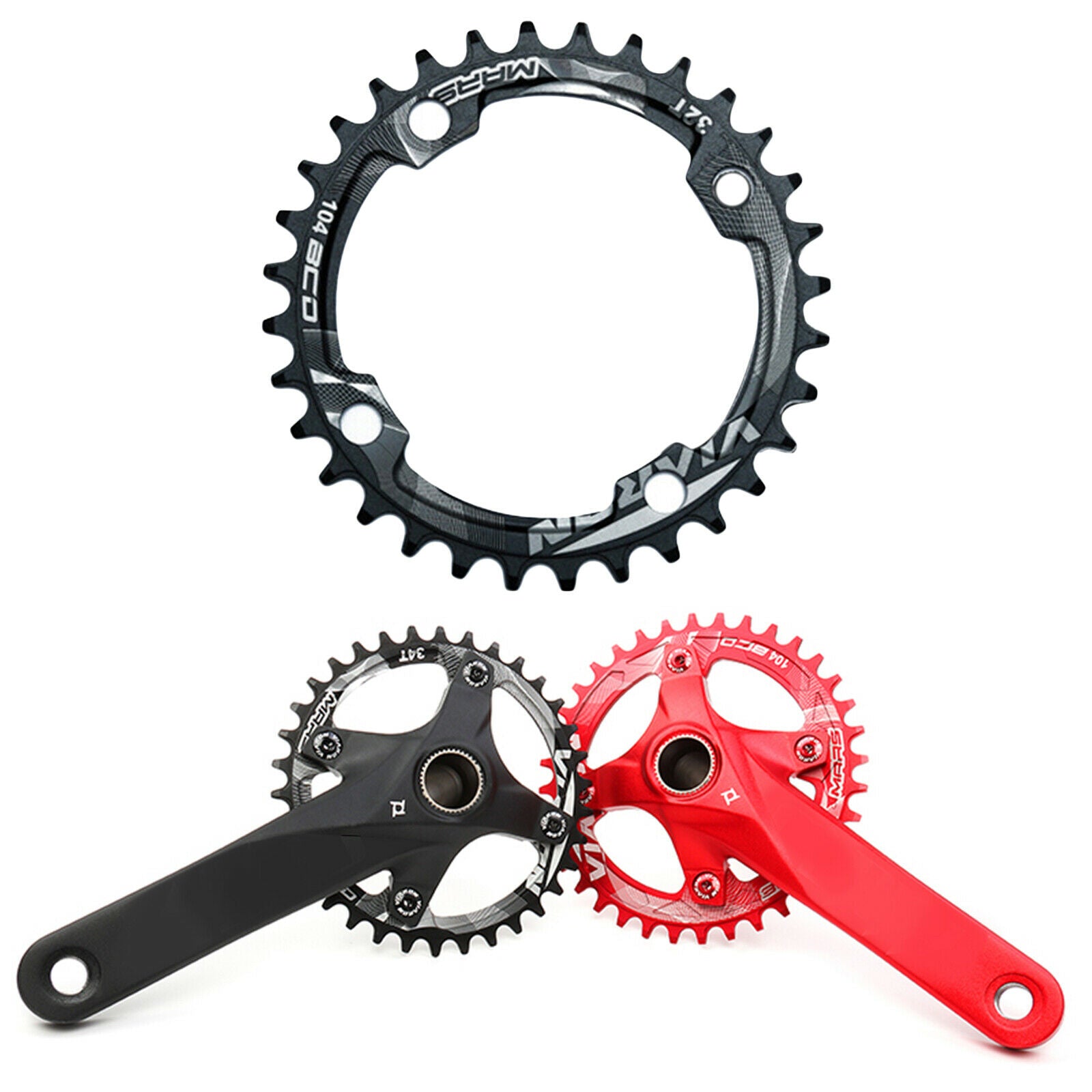 Bike Chainring Folding Bicycle Sprocket Refit Chainwheel Parts Black 32T