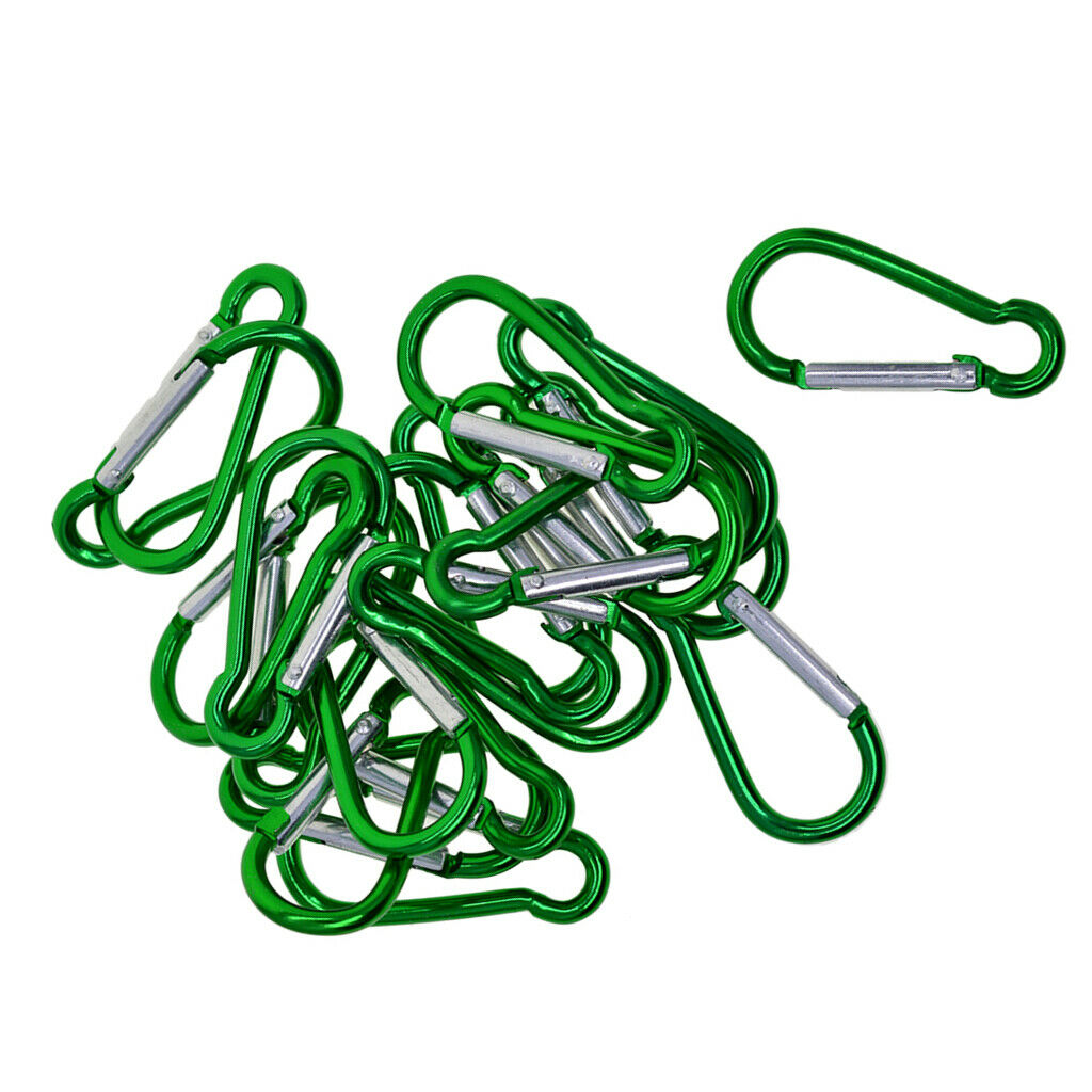 20x Rock Carabiner Screw Locking Aluminum Outdoor Climbing D-Shape Lock