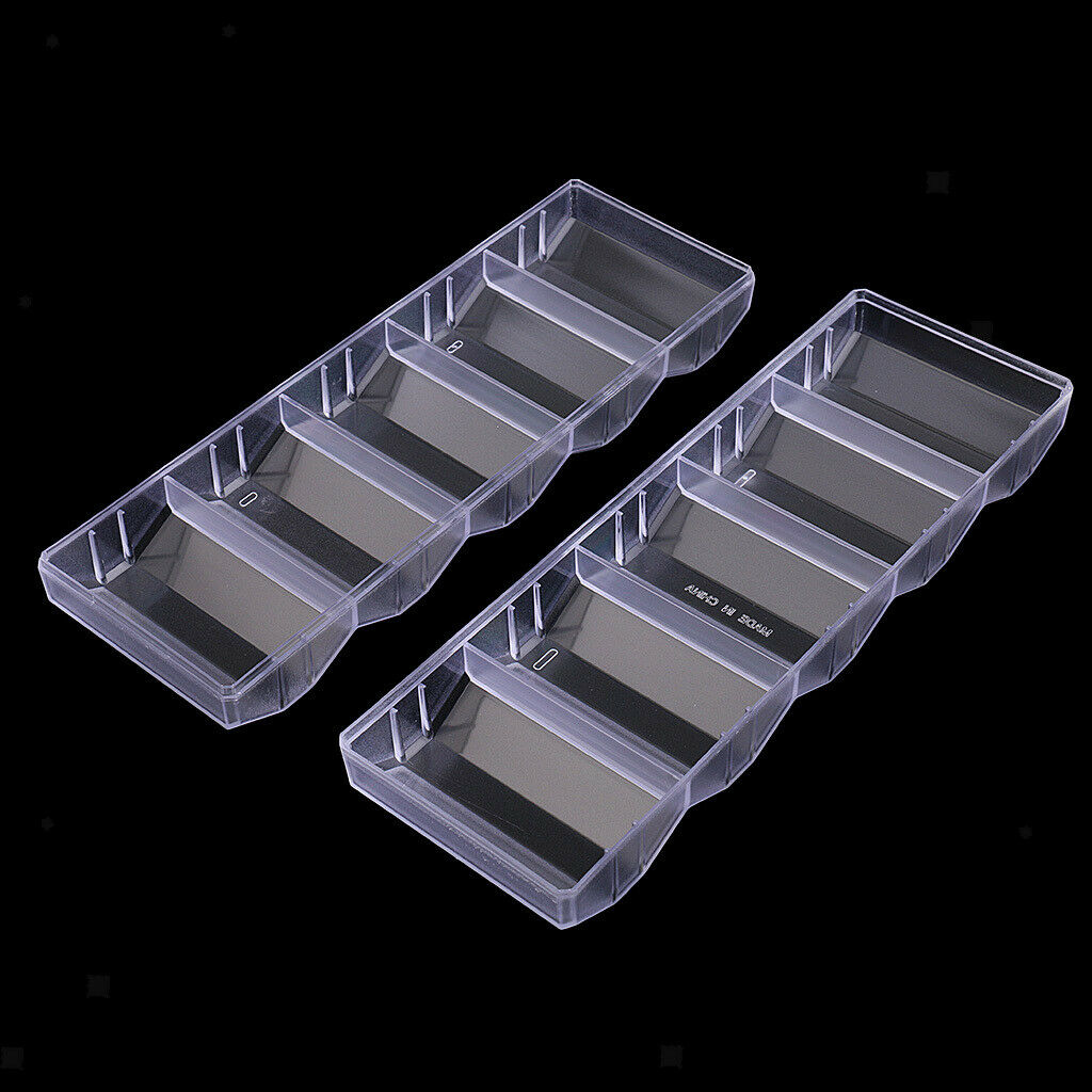 Acrylic Poker Chip Rack Tray with Covers Clear Honeycomb Design Hold 100 Chips