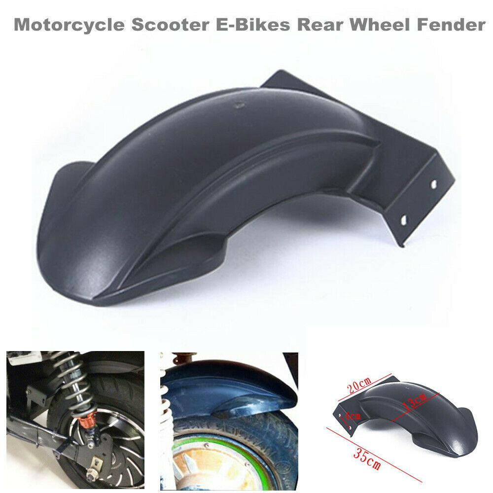 Motorcycle Scooter Electric Bike Rear Wheel Fender Splash Guard Mudguard Black