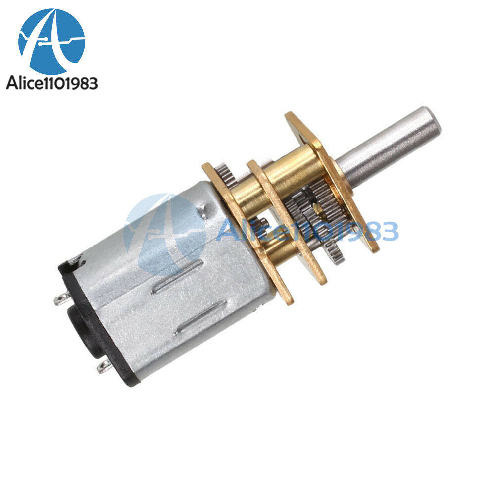 DC12V 600RPM Micro Speed Reduction Gear Motor Metal Gearbox Wheel Shaft