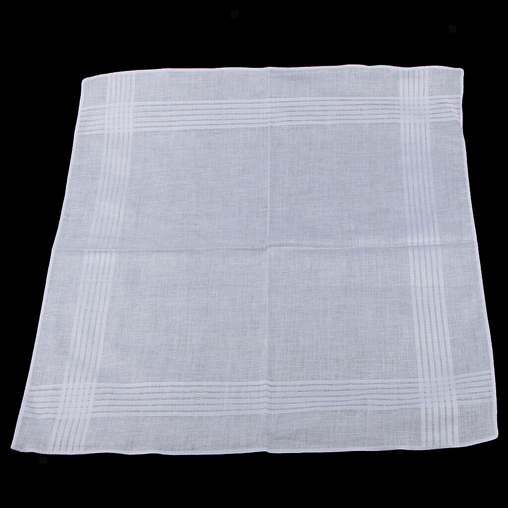 24x Fashion Solid Men's Large Handkerchiefs Wedding Groom's Hankies Towels